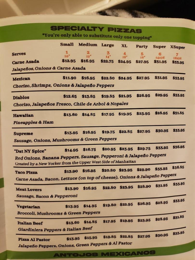 Durangos pizza and Mexican restaurant Menu image 3
